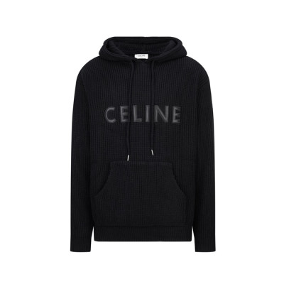 셀린느 남성 니트 후드티 - Celine Mens Knit Hooded - cec12552x