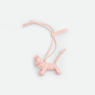 보테가 베네타 남/녀 인트레치오 키링 고양이 라임스톤 - Bottega veneta Unisex Intrecchio Keychain Cat Limestone Bag Charm - acc6357x