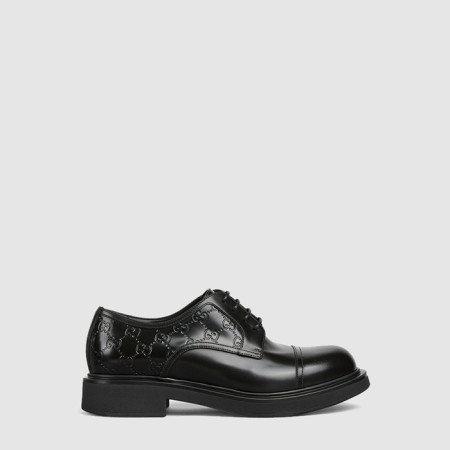 구찌 남성 GG 디테일 레이스업 슈즈 - Gucci Mens GG Detail Lace-Up Shoes - gu8775x