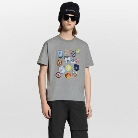 루이비통 남성 라운드 반팔 티셔츠 - Louis vuitton Mens Round Tshirt - lvc12604x