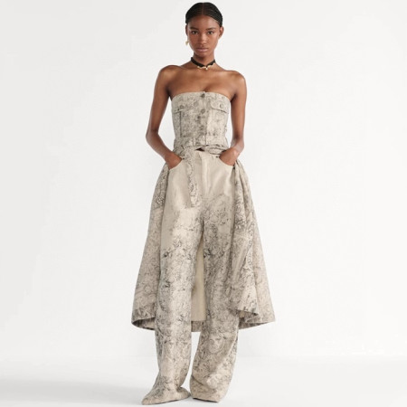 디올 여성 벨트 뷔스티에 미디 드레스 - Dior Womens Belted Bustier Midi Dress - dic12625x