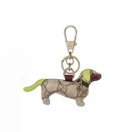 구찌 남/녀 GG 엠블럼 캔버스 강아지 백 참 키체인 - Gucci Unisex Emblem Canvas Key Ring - acc6421x