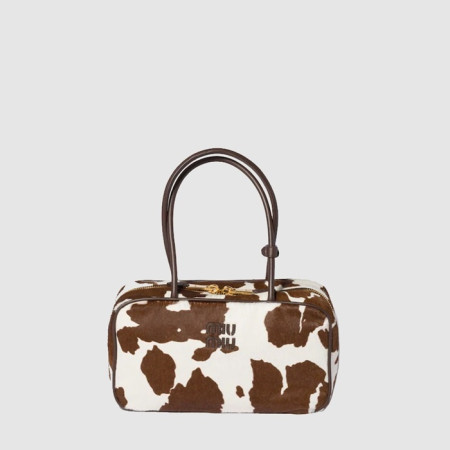 미우미우 여성 프린트 가죽 보 백 - Miumiu Womens Printed Beau Bag - mib12809x