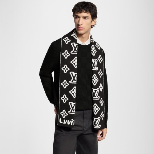 루이비통 남성 모노그램 블래스트 니티드 스카프 - Louis vuitton Mens Monogram Blast Knitted Scarf - acc6465x