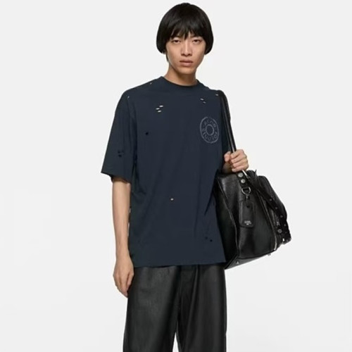 아크네 남성 레이어드 로고 반팔티 - Acne Mens Layered Logo Tshirt - anc12825x