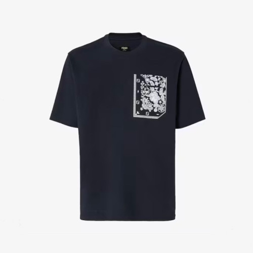 펜디 남성 라운드 반팔 티셔츠 - Fendi Mens Round Tshirt - fec12861x